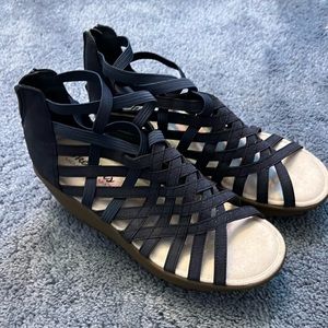 Sketchers blue wedges